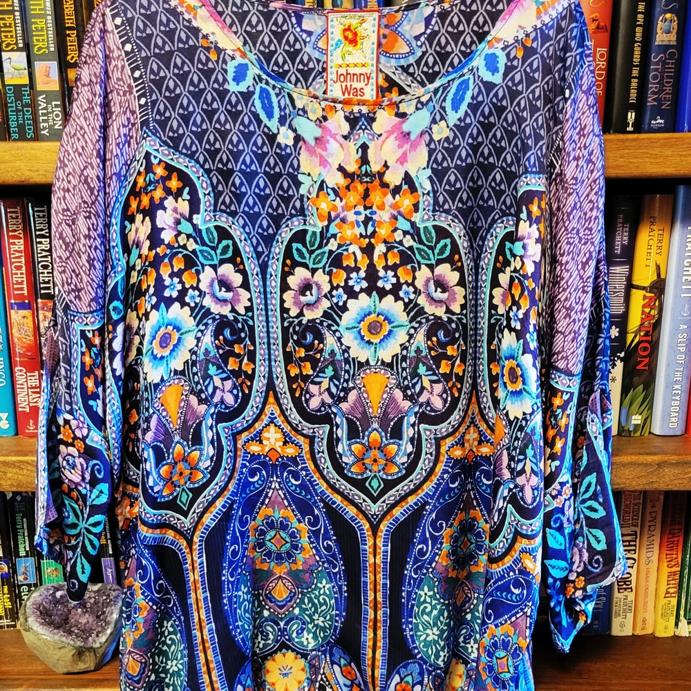 Johnny Was Multicolor Floral Blouse